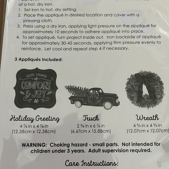 Christmas Red Truck Wreath Holiday Greeting Applique Iron On Create It New Pack - Picture 5 of 7